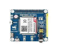 Waveshare SIM7600E LTE Cat-1 Hat for Raspberry Pi Enabling LTE Cat-1/3G/2G Communication & GNSS Positioning Supports GPS BeiDou Glonass LBS Base Station Positioning