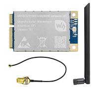 Waveshare SX1303 915M LoRaWAN Gateway Module Compatible with Raspberry Pi Standard Mini-PCIe Socket, Long Range Transmission, Large Capacity, Multi-Band Support
