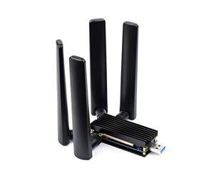 Waveshare USB TO M.2 B Key Module Driver Board for M.2 Interface 4G/5G Module(Not Included), with Quad Antennas,USB 3.1 Port for Raspberry Pi/PC/Jetson Nano to Achieve High Speed 5G Network