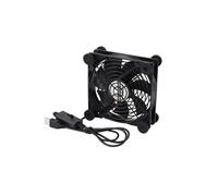 Waveshare Ventilador de Refrigeración Silencioso USB de 5 V y 120 mm con Control PWM Ajustable de 3 Velocidades, Alto Flujo de Aire y Diseño