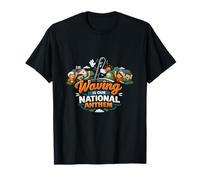 Waving Is Our National Himno Local Pride Badge Camiseta