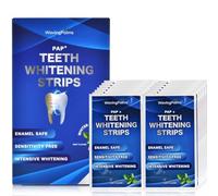 Waving Palms Tiras de blanqueamiento dental, 28 tiras no sensibilizantes para blanqueamiento dental, tiras de blanqueamiento sin peróxido para 14 aplicaciones de blanqueamiento dental profesional y