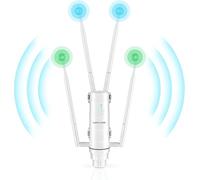 WAVLINK AC1200 Extensor WiFi de Banda Dual Resistente a la Intemperie para Exteriores de Largo Alcance, Punto de Acceso inalámbrico con alimentación PoE Exterior, XQAMEU