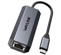 WAVLINK Adaptador Ethernet USB C de 5 Gbps, 5G/2.5G/1G/100M/10M autoadaptable, cable de 10Gbps incluido, dongle portátil de aluminio para MacBook Pro/Air, Windows 11/10, Linux, ChromeOS WL-NWU341G