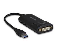 WAVLINK Adaptador USB 3.0 a DVI, tarjeta gráfica externa/adaptador de pantalla gráfica con conector de audio soporta una resolución de 2048 × 1152 para múltiples monitores en Windows y Mac