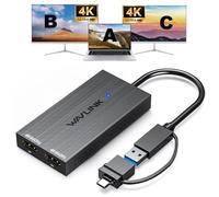 WAVLINK Adaptador USB 3.0 o USB C Displaylink Dual HDMI 4K 60Hz para Monitores Dobles, USB A/C a Salida HDMI 4K para Mac M1/M2/M3 o Windows 10/11