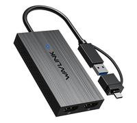 WAVLINK Adaptador USB 3.1/USB C a HDMI Dual, DisplayLink Dual 4K@60Hz Monitor Hub, Compatible con Windows y M1/M2/M3 Mac