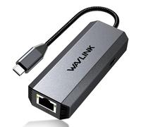 WAVLINK Adaptador USB-C a Ethernet 2.5G, 2 en 1 USB 3.2 tipo A/tipo C (Thunderbolt 3/4) a adaptador Ethernet 2.5G, Compatible con Windows/Mac OS/iOS/Linux/Chrome OS