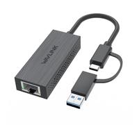 WAVLINK Adaptador USB C a Ethernet, Adaptador 2.5G USB LAN, Compatible con Ordenador portátil, PC con Windows 7/8/10, XP, Vista, Mac OS 10.6 o Superior