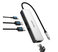 WAVLINK Adaptador USB C a Ethernet, concentrador de 10 Gbps con 1 USB-C, 2 USB-A, puerto Ethernet de 2.5 Gbps para laptop, tipo C (compatible con Thunderbolt 4/3) a red para MacBook, iPad, HP, XPS,