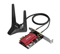 WAVLINK AXE5400 - Tarjeta de red WiFi 6E PCIe, adaptador inalámbrico AX210 de triple banda con Bluetooth 5.3, MU-MIMO, WPA3, OFDMA, soporte de perfil bajo, disipador de calor, para PC con Windows 10
