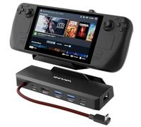 WAVLINK Base para Steam Deck, estación de Acoplamiento 6 en 1 para Steam Deck/ROG Ally con HDMI 2.1 4K a 144 Hz, Entrada PD de 100 W, 3 Puertos USB 3.2 de 10 Gbps y RJ45 Gigabit.