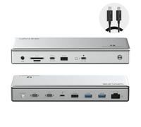 WAVLINK Base Thunderbolt 4 con carga de 100 W, certificado Thunderbolt, estación de acoplamiento para laptop sin controlador con monitor dual HDMI 4K o 8K único para Windows o Mac, 4 puertos USB