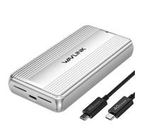 WAVLINK Carcasa SSD M.2 NVMe de 40Gbps con Ventilador de Refrigeración, Caja NVMe USB4 compatible con Thunderbolt 4 hasta 3848 MB/s, compatible con SSD de tamaño 2230/2242/2260/2280 B+M/M-Key