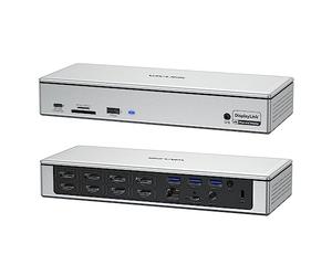 WAVLINK DisplayLink 19-in-1 USB-C/A Docking Station for Mac M1/M2 & Windows Laptops, 4 Displays 5K/4K@60Hz, 4 HDMI +4 DP, 2.5G LAN, 180W, 10Gbps, Compatible with New MacBook Neo