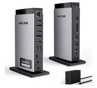 WAVLINK Displaylink Docking Station Triplo Display 4K@60Hz, 3*HDMI+2*DP | USB C Dock, 5 USB C/A, 100W di Ricarica, Ethernet, Audio, SD/TF, Compatibile con Windows/Mac M1 M2 M3 M4 M5 MacBook Neo