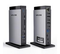 WAVLINK Displaylink Docking Station Triplo Display 4K+Dual 2K, 3 HDMI, 2 DP | USB C Dock, 5 USB C/A, 100W di Ricarica, Ethernet, Audio, SD/TF, Compatibile con Windows/Mac M1 M2 M3 M4 M5 MacBook Neo