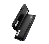 WAVLINK DisplayLink - Estación de acoplamiento dual 5K, USB-C para Mac M1/M2/M3/M4 y Windows, 14 en 1 con 100 W 2 DP/2 HDMI 4K, SD/TF, 5 puertos USB, Ethernet, audio