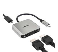 WAVLINK Divisor USB-C a Doble HDMI, Adaptador HDMI 3 en 1, Pantalla Dual 4K@60Hz, Power Delivery de 87W para DELL XPS, HP Spectre, Lenovo Yoga, Surface Pro, LG gram, portátiles Windows