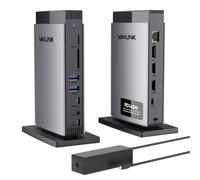 WAVLINK Docking Station 3 Monitores, 4K144Hz/8K30Hz, PD3.1 140W, 2*HDMI+DP | Reddot Pantalla Triple USB C Hub, Doble 4K@60Hz, USB-C/A, RJ45 Gigabit, SD/TF, Audio Compatible con Dell/HP/Lenovo/Windows