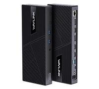 WAVLINK Estación de acoplamiento universal de triple pantalla, base USB-C 15 en 1 compatible con Intel/M1/M2-Mac/Asus, carga de laptop de 100 W, 1 HDMI 4K, 2 HDMI y DP, 2 USB-C, 4 USB-A, 1 Gigabit