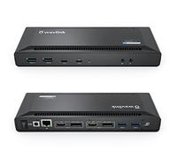 WAVLINK Estación de acoplamiento USB C 4K Triple Monitor con entrega de energía de 100 W, base USB C para portátil Thunderbolt 3/4 y USB-C Windows Mac OS (2X HDMI, 2X DisplayPort, Ethernet, 6XUSB 3.0, audio/micrófono)