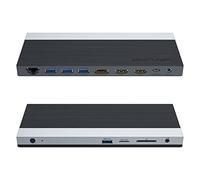 WAVLINK Estación de acoplamiento USB C 4K triple pantalla (2 HDMI + 1 Displayport) con carga de PC de 100 W, Gigabit Ethernet, 4 USB 3.0, ranura para tarjeta SD/TF, audio, para Dell HP, MacBook