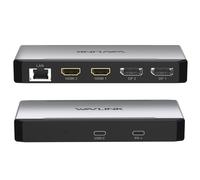 WAVLINK Estación de Acoplamiento USB C, Base para 4 monitores con Doble DP, Doble HDMI, Entrada PD de 100 W, Ethernet 5G, Solo para Sistemas Windows: se Requiere un Host USB 3.2