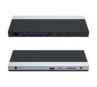 WAVLINK Estación de acoplamiento USB C, USB-C a doble HDMI monitores triples, tipo C Hub adaptador multipuerto dongle con 2 HDMI DisplayPort 100W PD Ethernet SD/TF Audio para Dell, Surface, HP, Lenovo Yoga Laptops