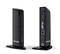 WAVLINK Estación de carga universal 13 en 1 USB-C para tres monitores con 100 W PD USB-C, 4K HDMI, 2K HDMI, DVI, 4 x USB 3.0, 2 x USB C, LAN, audio/micrófono para Windows/Mac OS