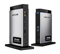 WAVLINK Laptop Docking Station Triple Pantalla (Single 8K@30Hz/4K@144Hz), USB C Dock 125W PD3.1 Pass-Through, 2*DP, HDMI, Ethernet, SD/TF, para Windows