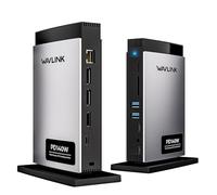 WAVLINK Laptop Docking Station Triple Pantalla (Single 8K/Dual 4K), USB C Dock 125W PD3.1 Pass-Through, 2*DP, HDMI, Ethernet, SD/TF, para Windows, Macbook M1/M2/M3/M4