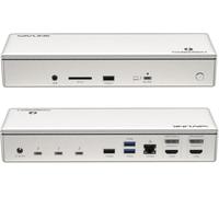 WAVLINK Thunderbolt 4 Docking Station 15 en 1, 96W PD, Single 8K/Quad 4K Display Docking Station con 2 DP/2 HDMI, 4 puertos Thunderbolt 4, 4 x USB A, 2.5 GbE, SD, Audio/Mic, compatible con MacBook Pro