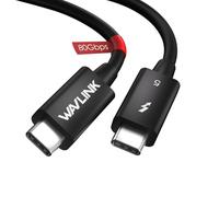 WAVLINK Thunderbolt 5 cables, transmisión de datos rápida de 120 Gbps, fuente de alimentación de 240 W, cable USB-C, soporte de pantalla 8K/16K, compatible con TB4/3/USB4/3