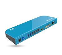 Wavlink Universal Laptop Docking Station USB 3.0 para tabletas y portátiles con Video Dual HDMI/DVI/VGA (hasta 2048×1152),Gigabit Ethernet, 6X Puerto Compatible con Windows XP, Mac OS, Android 5.0