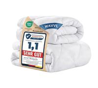 WAVVE Edredón Relleno Nórdico 220x240 cm para Cama 135 150, Juego de 2 Piezas Verano 150gr/m² + 4 Estaciones 300gr/m² = Invierno 450gr/m² Fibra, Blanco