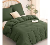 WAVVE Funda Nórdica 200x200 cm 1pcs con Funda Almohada 80x80 cm 2pcs, Verde Bosque