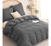WAVVE Funda Nórdica 220x240 cm 1pc con Funda Almohada 80x80 cm 2pcs, Gris