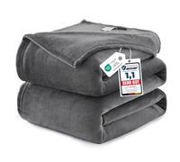 WAVVE Manta Extra Grande para Cama 180, Manta Franela para Sofá 230x270 cm, Sobrecama Suave, Cálida, Transpirable (270x230 cm, Gris)