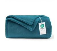WAVVE Manta Franela para Cama 90, Manta para Sofá 150x200 cm, Manta de Microfibra, Suave, Cálida, Transpirable (Turquesa)