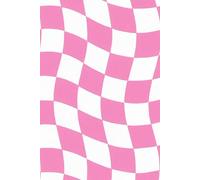Wavy Checkered Notebook Pink Edition. 6 x 9 inches with 100 lined pages with a glossy cover. It can be used for school, work, business or to jot down ... can be used by both children and adults.