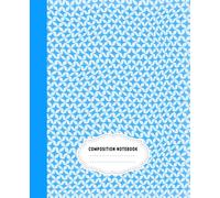 Wavy Checkered Notebook: Wavy teal checkered pattern composition notebook with a glossy cover and college-ruled line paper for girls, boys, and teens.