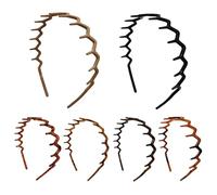 Wavy Headband,6 Piece Toothed Hairband Fashion | Wavy Teeth Headband,for Curly Straight Hair Workout Makeup Skincare Shower Washing Face