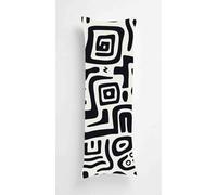 Wavy Line Body Pillow Case Cover 35x100cm, Long Backrest Cushion Pillow Protector with Zipper, Decorative Bedding Pillowcase, Soft Body Pillow Cover for Couch Bedroom Black