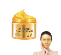 WAWJ Mascarilla exfoliante de oro de 24 K, limpieza profunda, mascarilla antiedad con ácido hialurónico de colágeno, hidratante para todos los tipos de piel, 120 g