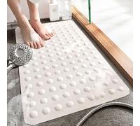 WAWPU Alfombrilla de Ducha Antideslizante, Drenaje sin Suciedad, Duradera, Resistente al Desgaste, Ideal for Platos de Ducha y bañeras.(White,55 * 55cm)