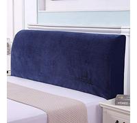 WAWPU Funda de cabecera de Terciopelo Grueso, Suave y cómoda, a Prueba de Polvo, Decorativa for tamaño King/Queen/Twin/Full, de Madera y Cuero.(Blue,Length:180cm)