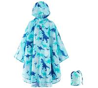 WAWSAM Abrigos Impermeables Niña Chubasqueros con Capucha para Niños Chubasquero Reutilizable Poncho Ligero de Dinosaurio para La Escuela Senderismo Viajar Camping