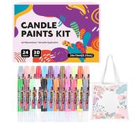 Wax Candle Coloring Kit - Artistic Paint Marker Collection, Textile Design Supplies, Easy Crafting Essentials | Multi Use Coloring Tools For Glasswear Apparel Accessories