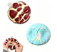 Wax Cracking Squishy Stress Ball, Crunchy Squishy Squeeze Ball, Crispy Sensory Fidget Toy for Anxiety Relief, Focus Support, Wax Crack Texture Stress for Adults (2pc)